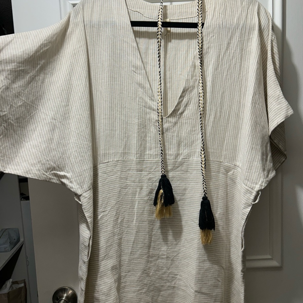 Elegant Cream Kaftan Dress